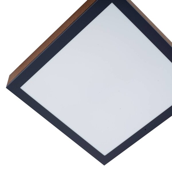 Lindby Laviona LED mennyezeti lámpa, négyzet alakú, 30 cm-es, Világos fa, Nappali / Étkező, Fa, Modern