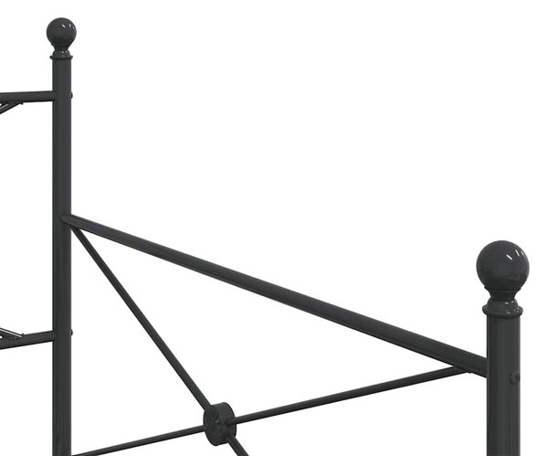 VidaXL kanapéágy matrac nélkül fekete 100x190 cm acél