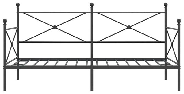 VidaXL kanapéágy matrac nélkül fekete 100x190 cm acél