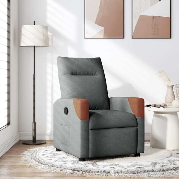 VidaXL sötétszürke szövet relaxfotel