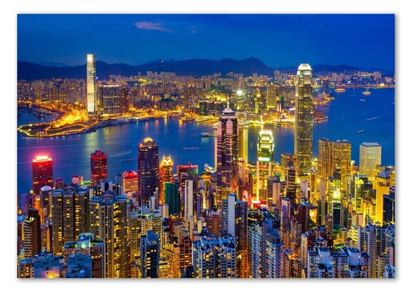 Üvegkép falra Hong kong éjjel
