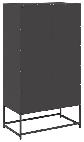 VidaXL Magastábla Fekete 68x39x123 cm Acél