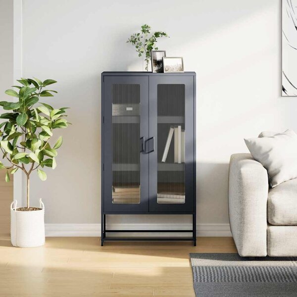 VidaXL Highboard antracit 68x39x123 cm Acél