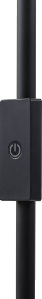 Lindby LED álló világítás Maori, 140 cm, fekete, CCT, dimmelhető, dimmelhető, Fekete, Dolgozószoba / Iroda, fém, Modern