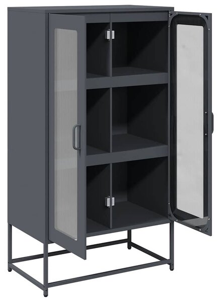 VidaXL Highboard antracit 68x39x123 cm Acél