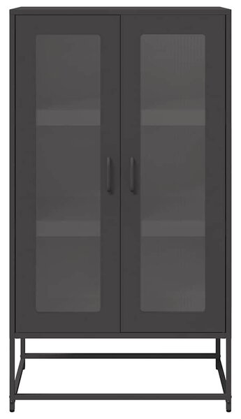 VidaXL Magastábla Fekete 68x39x123 cm Acél