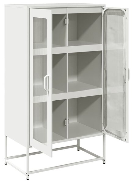 VidaXL Magastábla Fehér 68x39x123 cm Acél