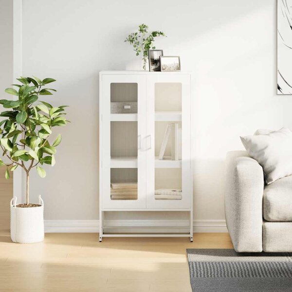 VidaXL Magastábla Fehér 68x39x123 cm Acél