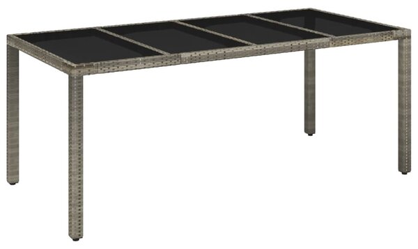9 részes szürke polyrattan kerti étkezőgarnitúra párnával