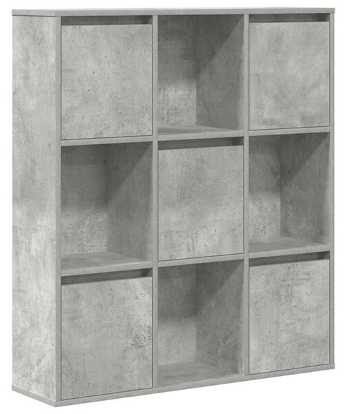 VidaXL betonszürke szerelt fa könyvespolc 89x24x101,5 cm
