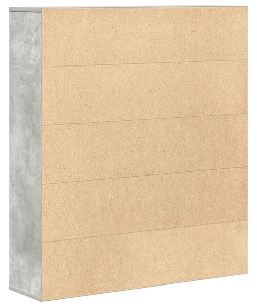 VidaXL betonszürke szerelt fa könyvespolc 89x24x101,5 cm