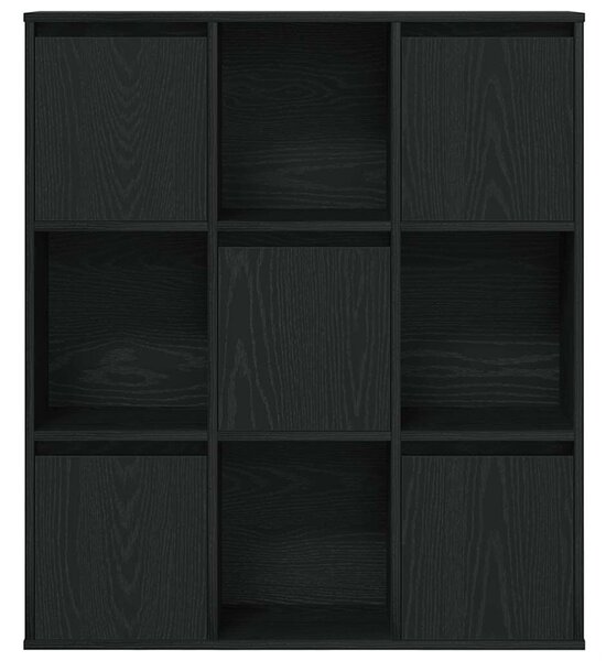 VidaXL Könyvespolc fekete tölgy 89x24x101,5 cm Gépesített fa