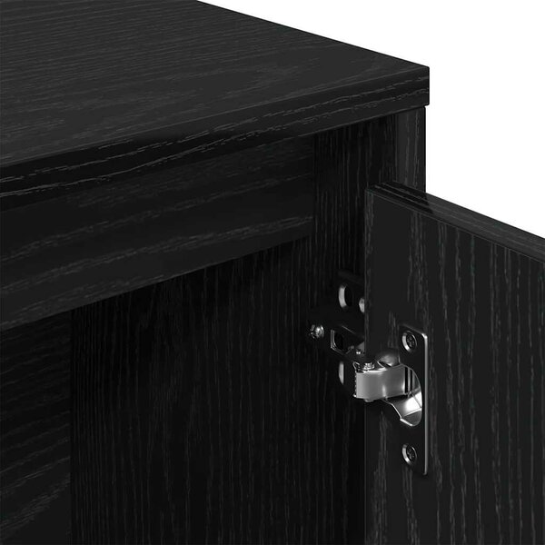 VidaXL Könyvespolc fekete tölgy 89x24x101,5 cm Gépesített fa
