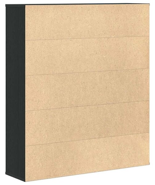 VidaXL Könyvespolc fekete tölgy 89x24x101,5 cm Gépesített fa