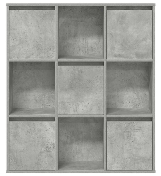 VidaXL betonszürke szerelt fa könyvespolc 89x24x101,5 cm