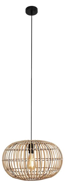 Bambusz függőlámpa, natúr, magasság 25 cm, Ø 40 cm