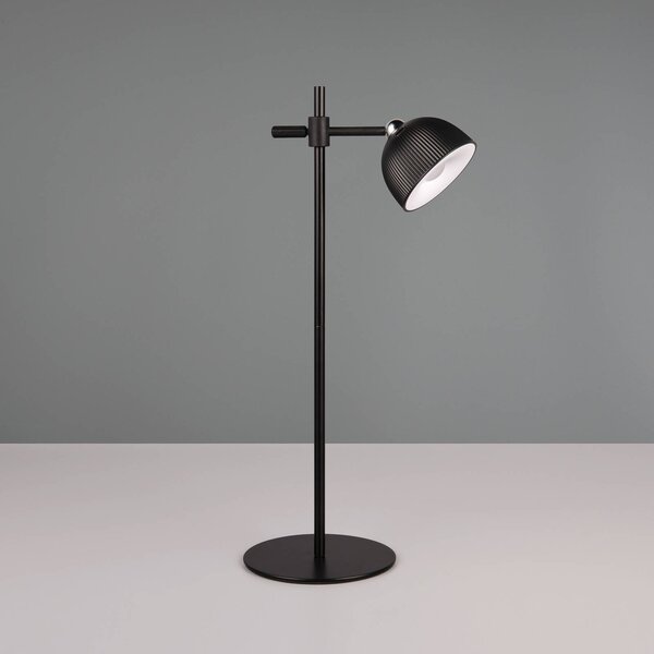 Maxima LED-es újratölthető asztali lámpa, fekete, magasság 41 cm, műanyag