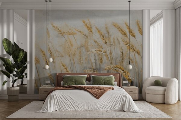 Fotótapéta Festmény búza egy mezőn, Modern fotótapéta, Modern fotótapéta, w03660 - Muralas.hu