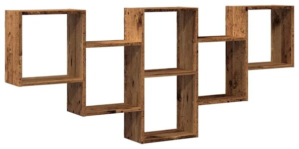 VidaXL antik fa színű szerelt fa fali polc 159 x 18 x 66 cm