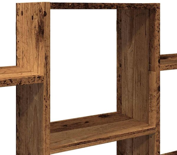 VidaXL antik fa színű szerelt fa fali polc 159 x 18 x 66 cm
