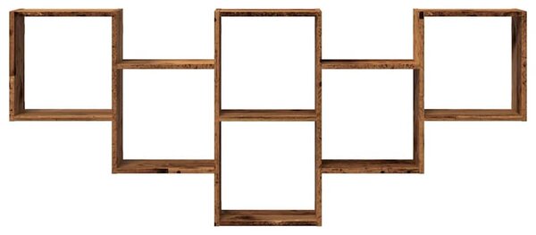 VidaXL antik fa színű szerelt fa fali polc 159 x 18 x 66 cm