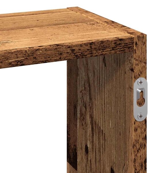 VidaXL antik fa színű szerelt fa fali polc 159 x 18 x 66 cm
