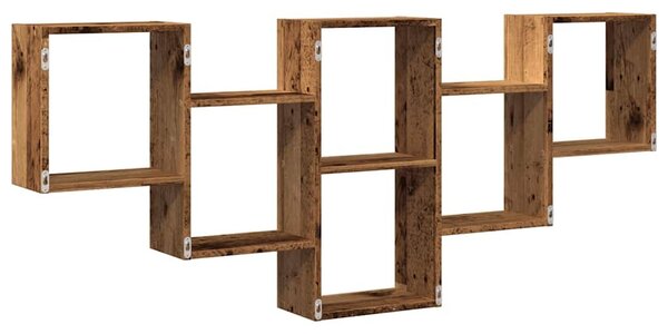 VidaXL antik fa színű szerelt fa fali polc 159 x 18 x 66 cm