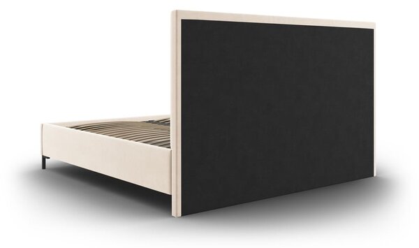 Bézs kárpitozott ágyneműtartós franciaágy ágyráccsal 180x200 cm Casey – Mazzini Beds