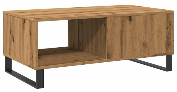VidaXL kézműves tölgy színű szerelt fa dohányzóasztal 90x50x36,5 cm