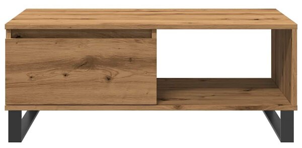 VidaXL kézműves tölgy színű szerelt fa dohányzóasztal 90x50x36,5 cm
