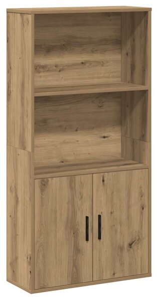 VidaXL kézműves tölgy színű szerelt fa könyvespolc 60x24x120 cm
