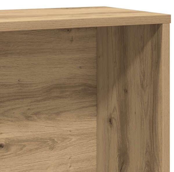 VidaXL kézműves tölgy színű szerelt fa könyvespolc 60x24x120 cm