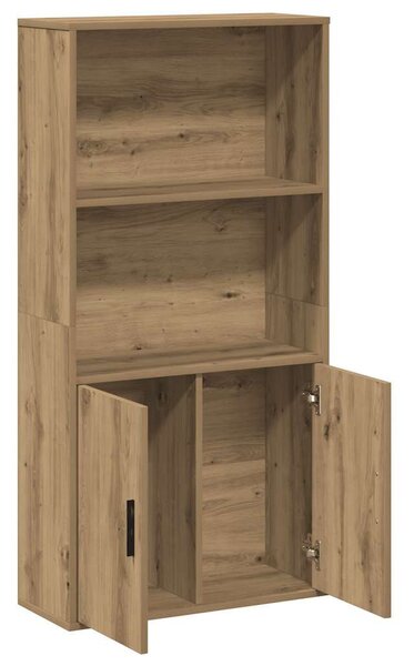 VidaXL kézműves tölgy színű szerelt fa könyvespolc 60x24x120 cm