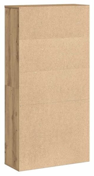 VidaXL kézműves tölgy színű szerelt fa könyvespolc 60x24x120 cm