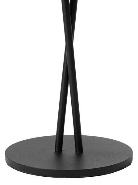 Lindby LED-es újratölthető asztali lámpa Janea CROSS, fekete, fém, dimmelhető, Fekete, fém, Modern