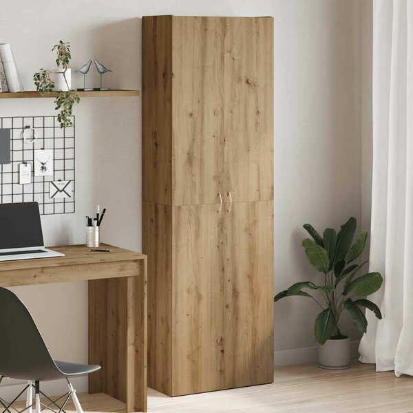 VidaXL kézműves tölgy színű szerelt fa magasszekrény 60 x 32 x 190 cm