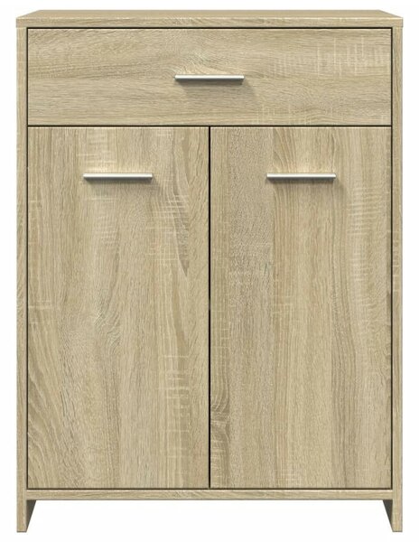 VidaXL sonoma tölgy színű szerelt fa fürdőszobaszekrény 60x33x80 cm