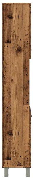 VidaXL Fürdőszobaszekrény Régi fa 30x30x179 cm Gépelt fa