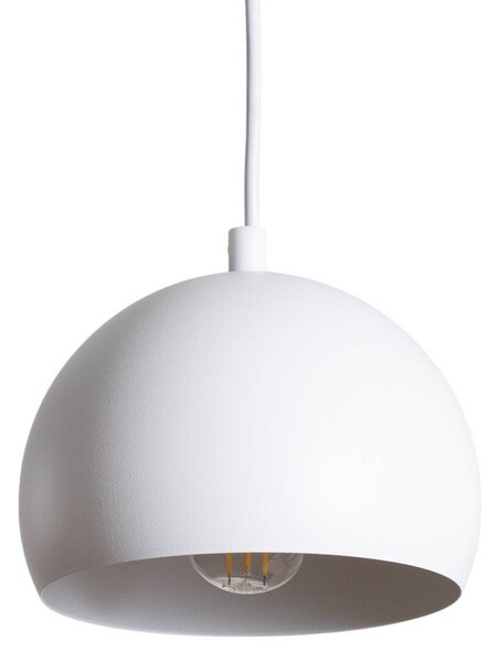 Luminex Sool lógó lámpa, fehér, hossza 65 cm, 3 izzós, fém, E27, dimmelhető, Fehér / opál, Nappali / Étkező, fém