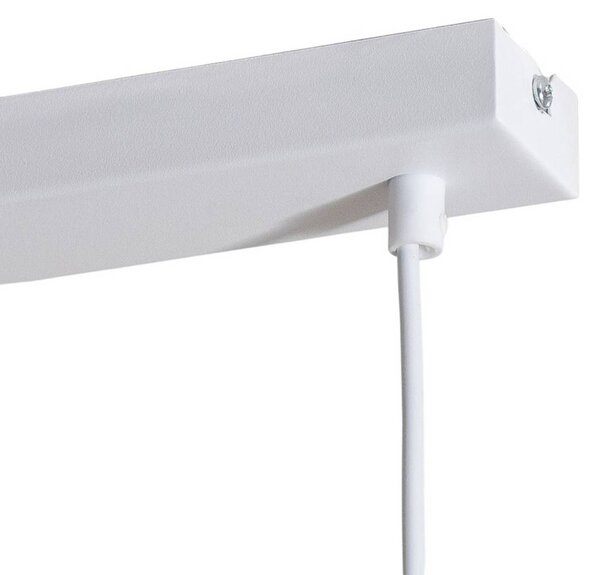 Luminex Sool lógó lámpa, fehér, hossza 65 cm, 3 izzós, fém, E27, dimmelhető, Fehér / opál, Nappali / Étkező, fém