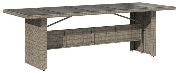 11 részes szürke polyrattan kerti ülőgarnitúra párnákkal