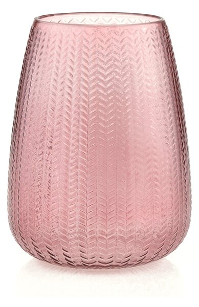 Világos rózsaszín üveg váza (magasság 24 cm) Sevilla – AmeliaHome
