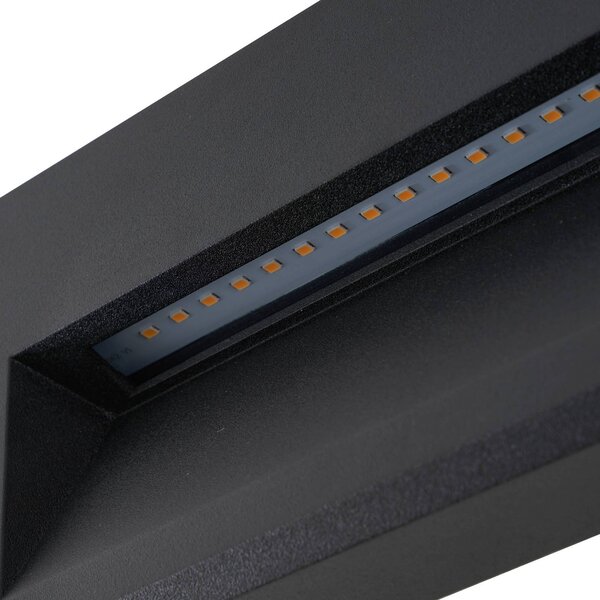 Lucande Weno LED kültéri fali világítás, fekete, alumínium, IP65, Fekete, Alumínium, Modern