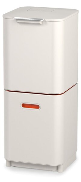 Totem Compact háromrekeszes krémfehér szelektív szemetes, 40 l - Joseph Joseph
