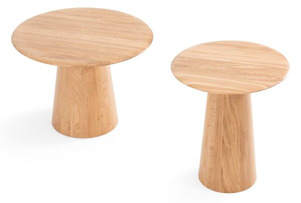 Tölgyfa kerek tárolóasztal ø 40 cm Mushroom – Gazzda