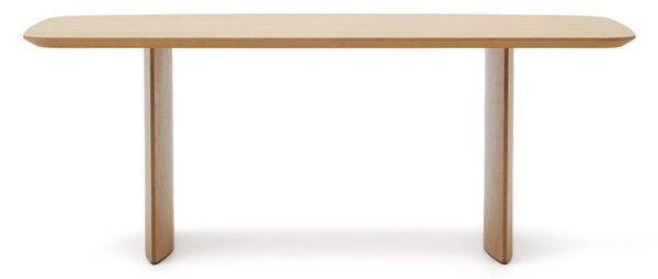 Natúr színű étkezőasztal tölgyfa dekorral 100x200 cm Litto – Kave Home