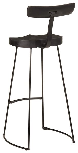 VidaXL 2 db fekete tömör mangófa bárszékek 49x43x103 cm