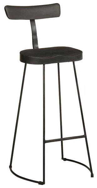 VidaXL 2 db fekete tömör mangófa bárszékek 49x43x103 cm