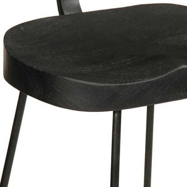 VidaXL 2 db fekete tömör mangófa bárszékek 49x43x103 cm