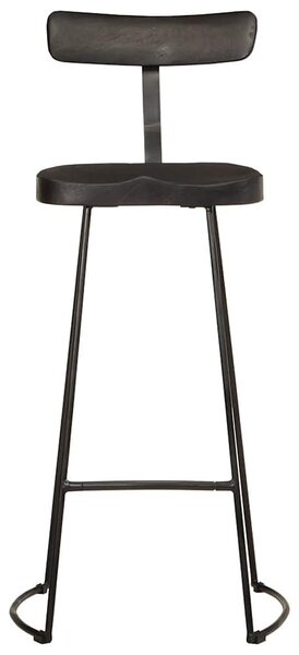 VidaXL 2 db fekete tömör mangófa bárszékek 49x43x103 cm